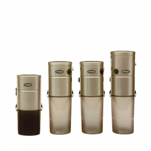 filtered central vacuum cyclonic power units